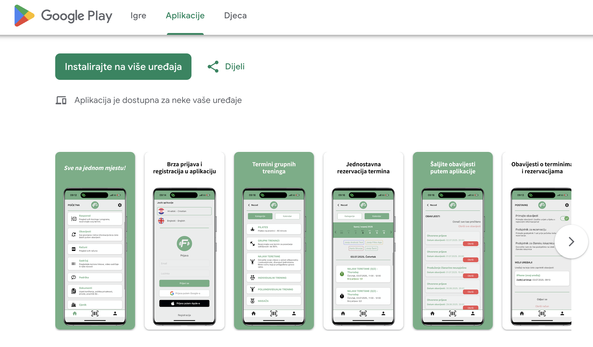 Podaci koji su potrebni za generiranje aplikacije