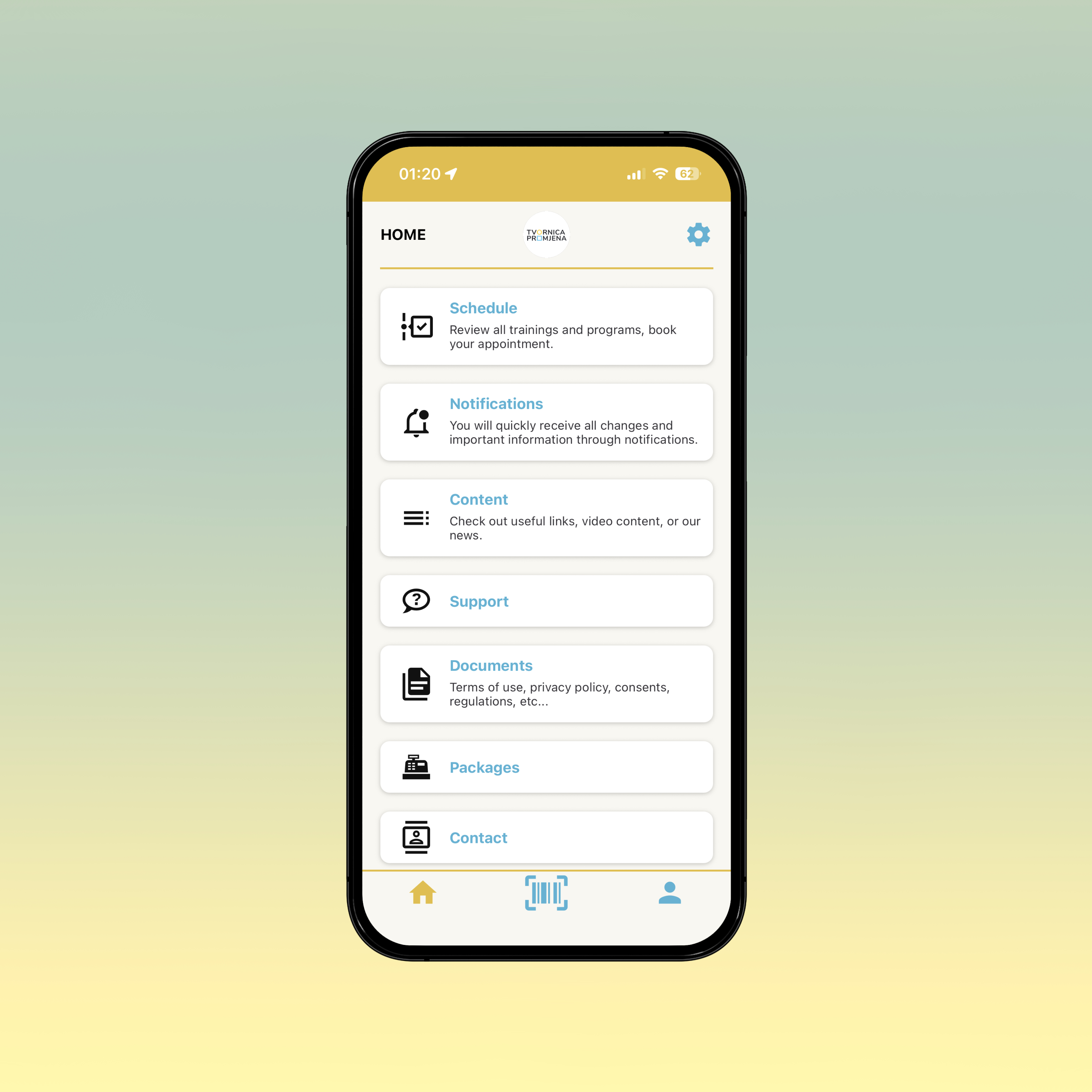 Tvornica Promjena – Mobilna aplikacija i web za evidenciju članarina i rezervacije termina