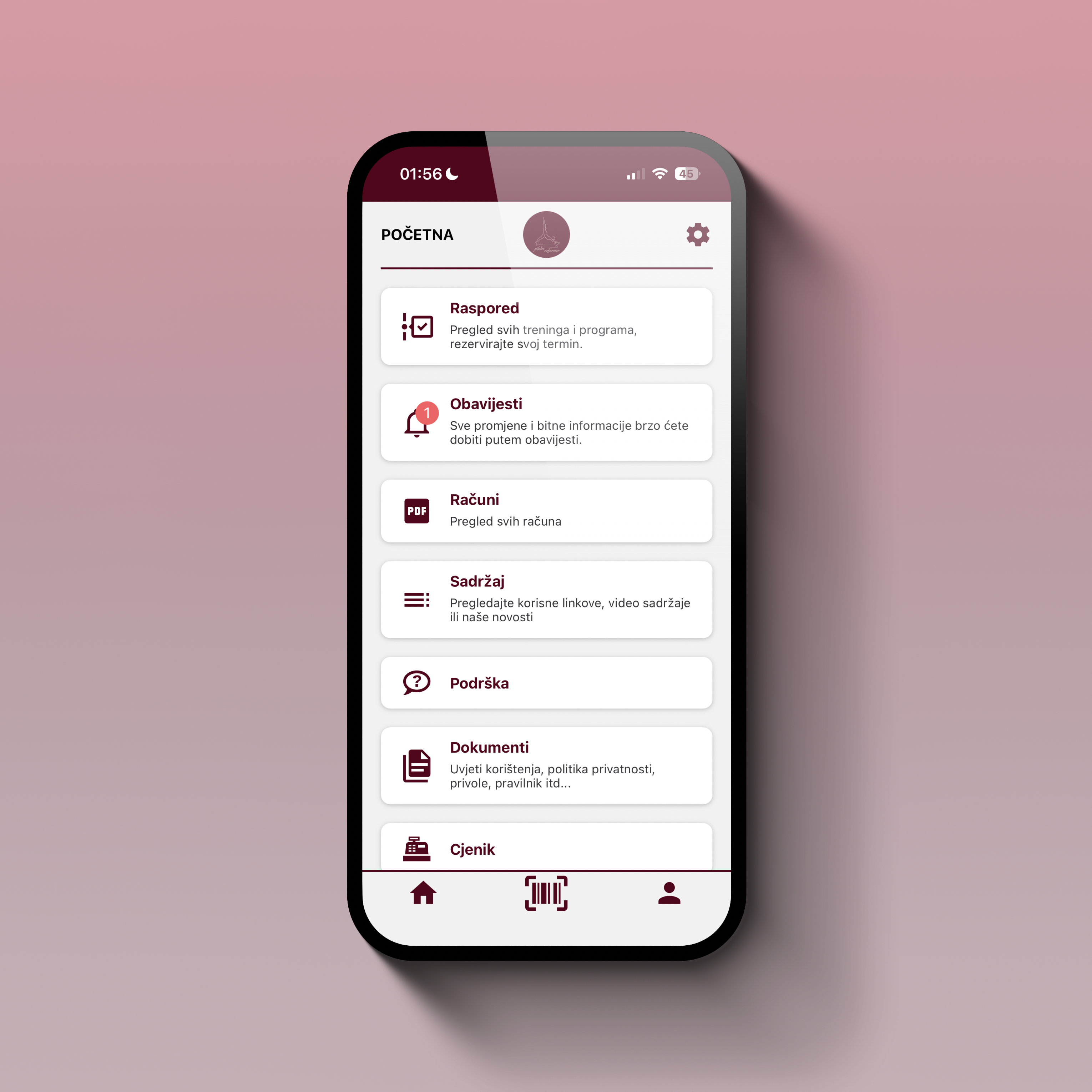 STUDIO L – Pilates Reformer | Aplikacija za rezervacije, članarine i fiskalizaciju