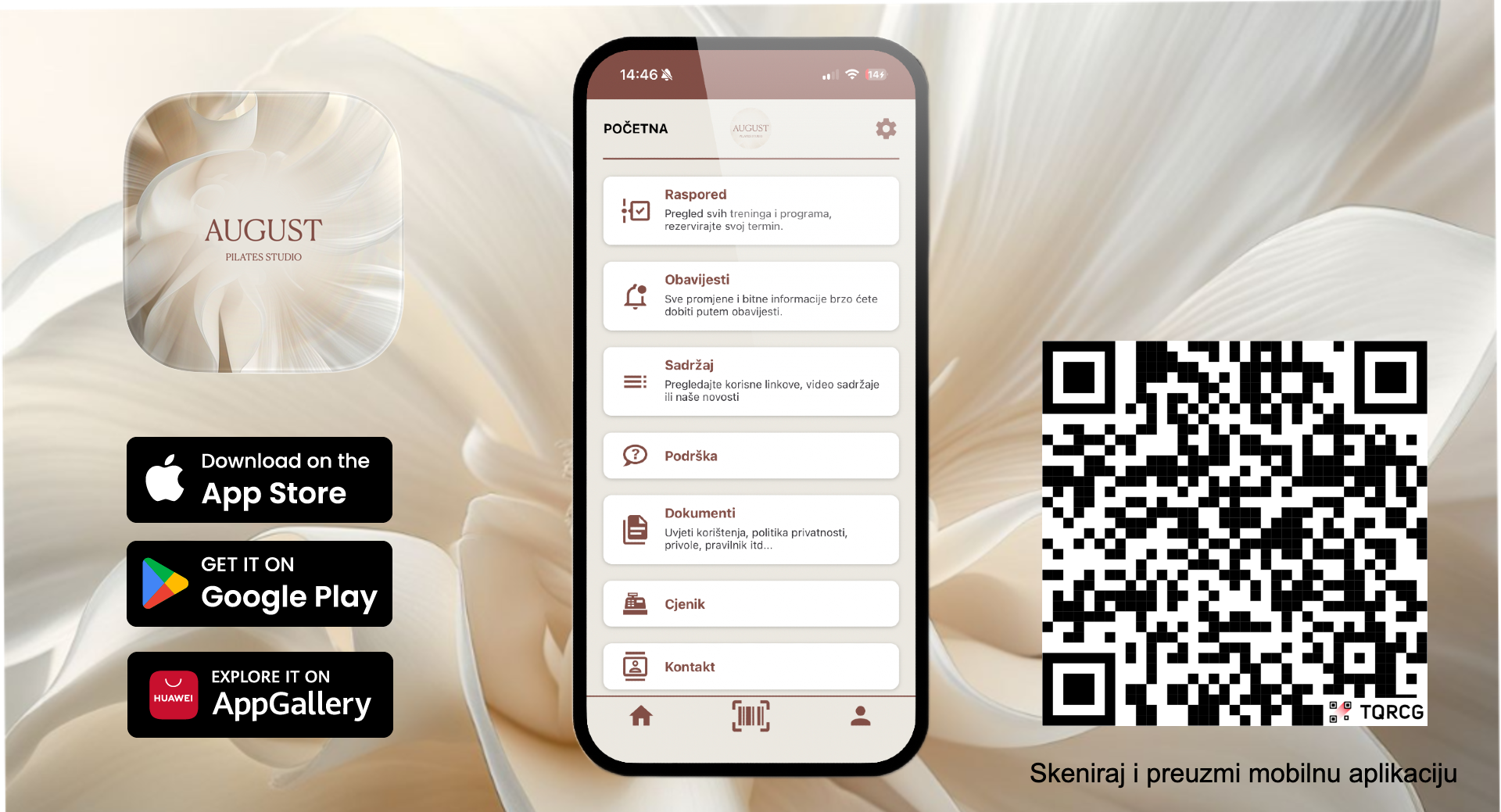 AUGUST Pilates Studio | Aplikacija za Reformer i Pilates na Prostirci