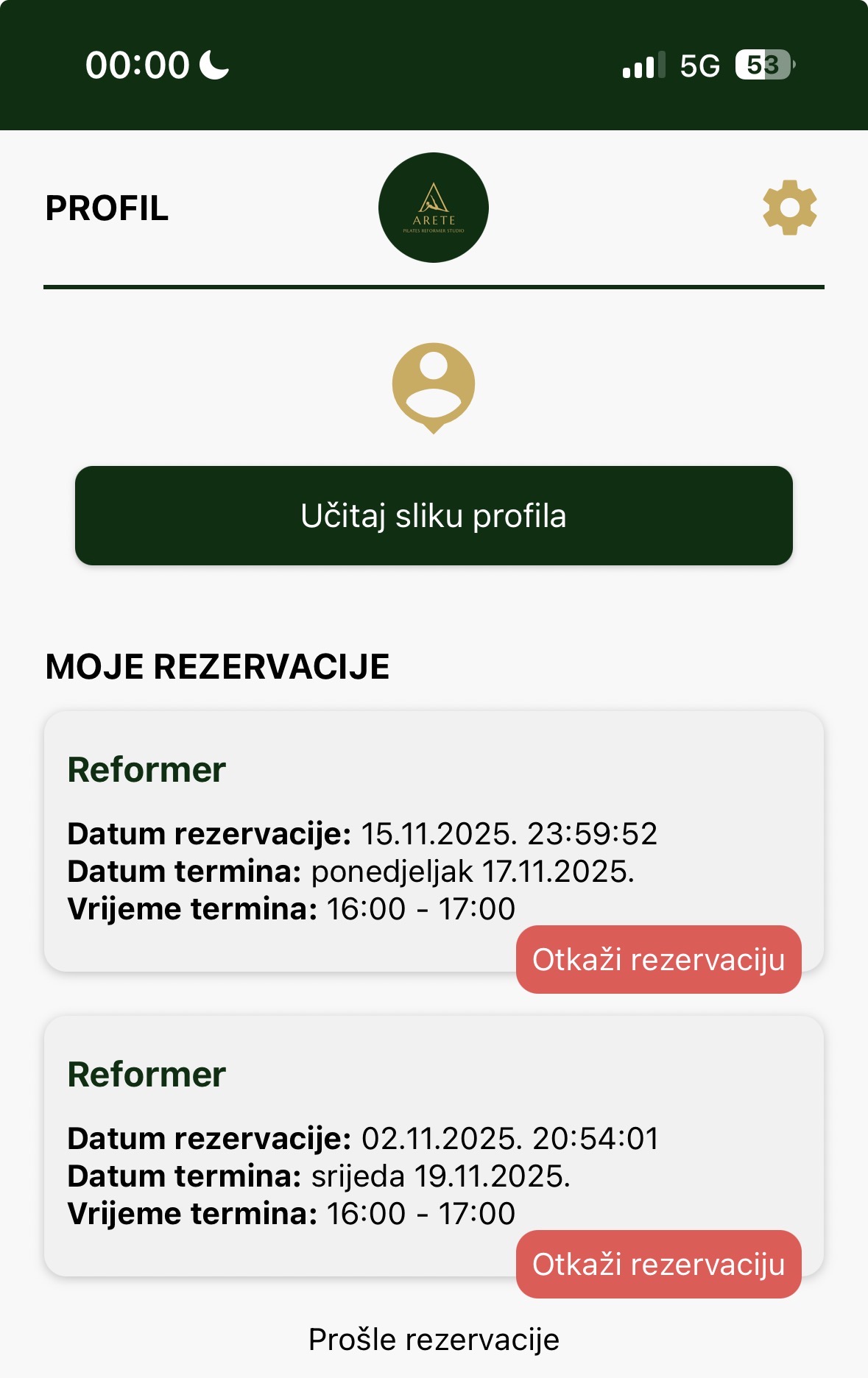 Lista čekanja za treninge