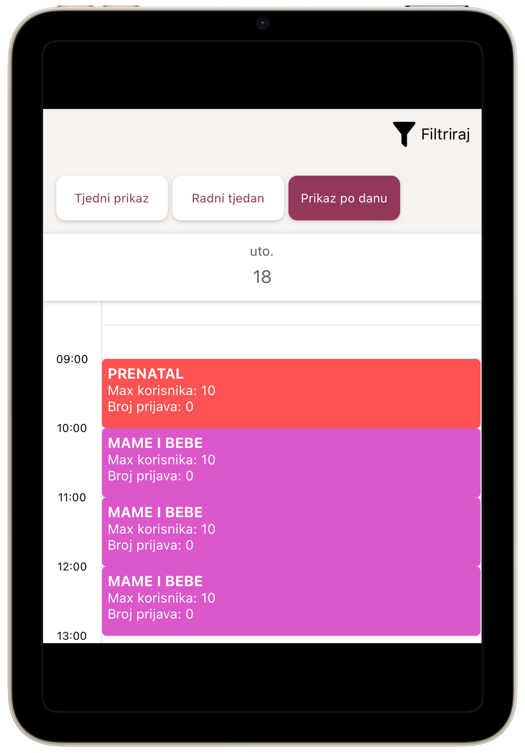 slanje push notifikacija za podsjetnike za istek clanarine